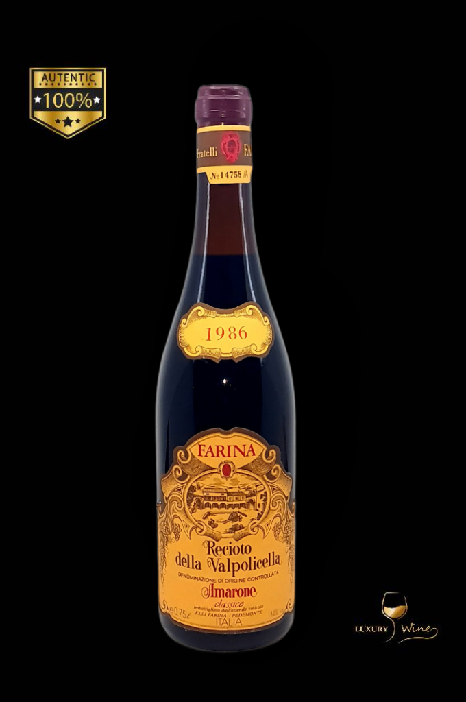 1986 vin vechi de colectie Amarone recioto della Valpolicella vin de colectie 1986