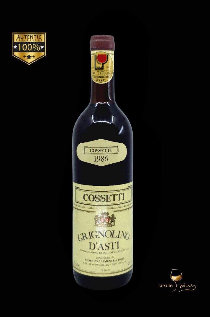 1986 vin vechi de colectie grignolino d'asti vin vechi 1986