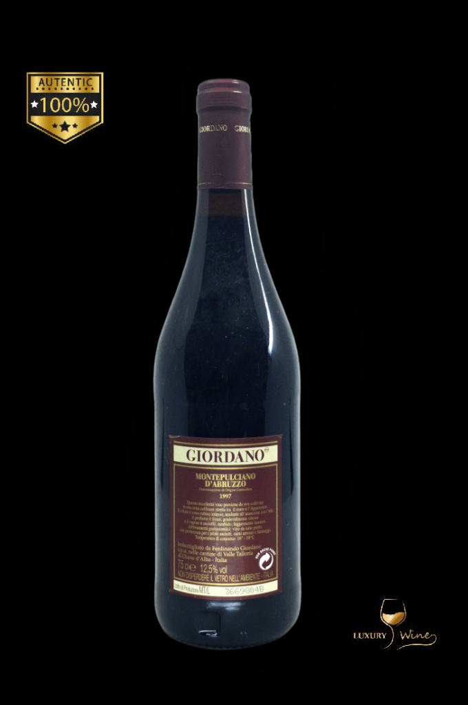 1997 vin vechi de colectie Montepulciano D'Abruzzo Giordano 2 vin din anul nasterii 1997
